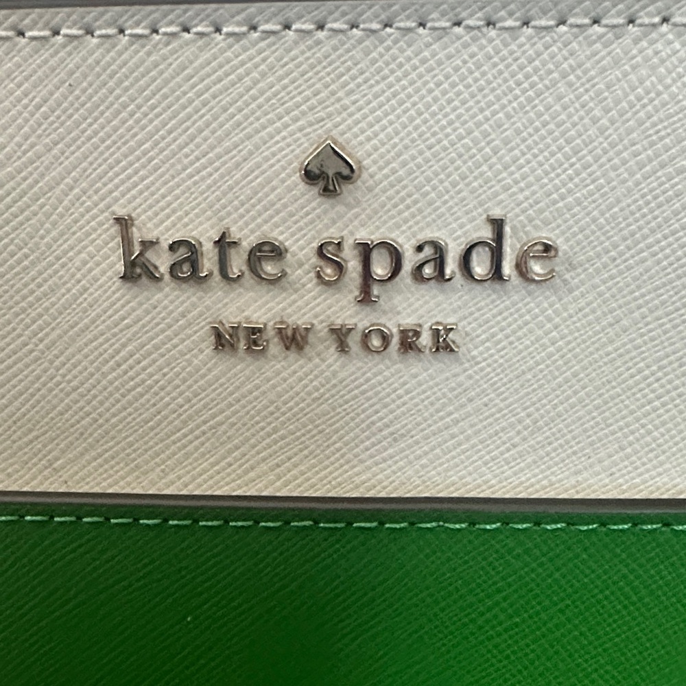 Kate Spade Green and Cream Satchel